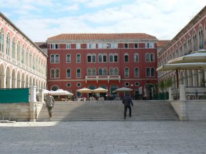 Croatia, Split City: Venetian old town hall plaza