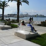 Croatia, Split City: view of the harbor along the waterfront