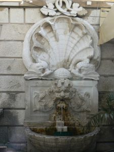 Croatia, Split City: old fountain detail