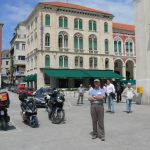 Croatia, Split City: Richard at old Venetian plaza