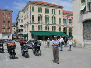 Croatia, Split City: Richard at old Venetian plaza