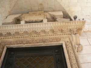 Croatia, Split City: beautiful carved doorway details