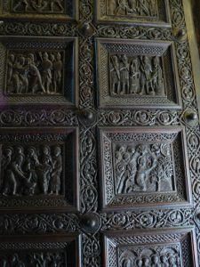 Croatia, Split City: entry door of the Diocletian mausoleum-Cathedral of