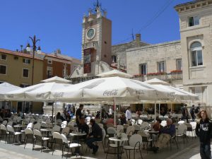 Croatia, Zadar City: National Square cafe