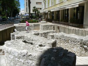 Croatia, Zadar City: ancient Byzantine city walls