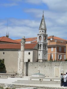 Croatia, Zadar City: Roman column in the forum