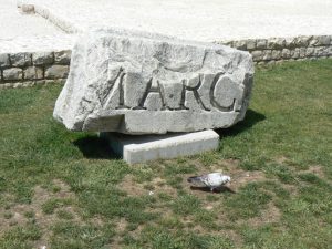 Croatia, Zadar City: Roman forum carving