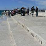Croatia, Zadar City: unique 'Sea Organ' where water movement pushes