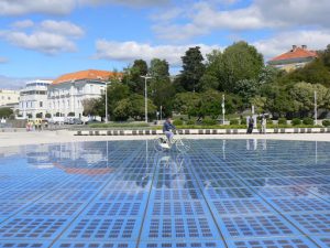 Croatia, Zadar City: adjacent to the 'Sea Organ' are solar