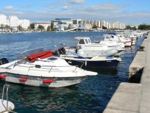 Croatia, Zadar City: harbor and new city