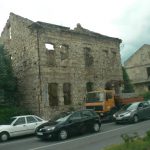 Bosnia-Herzegovina, Mostar City: one of many war remnants in the