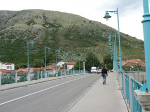 Bosnia-Herzegovina, Mostar City: one of the new bridges over the