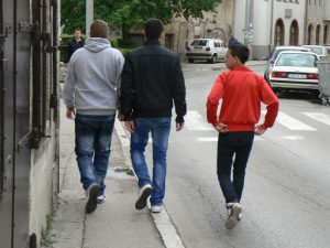 Bosnia-Herzegovina, Mostar City: 'youth springs eternal' as the saying goes;