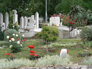 Bosnia-Herzegovina, Mostar City: the old town cemetery is filled with