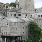 Bosnia-Herzegovina, Mostar City: the old town is packed in close