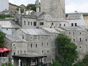 Bosnia-Herzegovina, Mostar City: the old town is packed in close