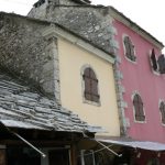 Bosnia-Herzegovina, Mostar City: stone and paint mix well aestheticly