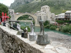 Bosnia-Herzegovina, Mostar City: old Turkish tea pots are  among numerous