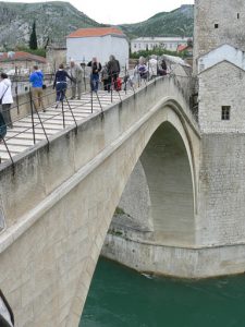 Bosnia-Herzegovina, Mostar City: bridge close-up