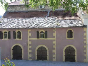 Bosnia-Herzegovina, Mostar City: restored old-world building