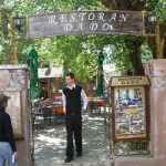 Bosnia-Herzegovina, Mostar City: restaurant Dado welcomes tourists