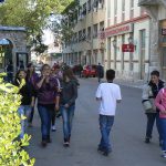 Bosnia-Herzegovina, Mostar City: central old town is busy with students