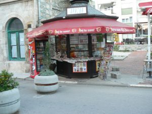 Bosnia-Herzegovina, Mostar City: magazine kiosk