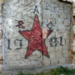 Bosnia-Herzegovina, Mostar City: leftover partisan graffiti