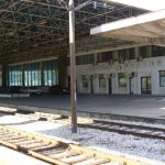 Bosnia-Herzegovina, Mostar City: nearly empty train station  (trains are not