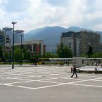 Bosnia-Herzegovina, Sarajevo City: train station plaza