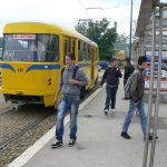 Bosnia-Herzegovina, Sarajevo City: old trolley, young citizens