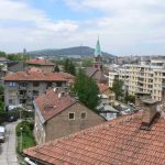 Bosnia-Herzegovina, Sarajevo City: overview of the city with St Anthony's