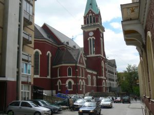 Bosnia-Herzegovina, Sarajevo City: St Anthony church  across the street from