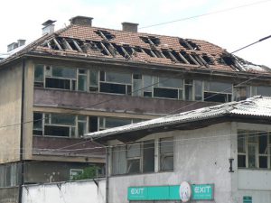 Bosnia-Herzegovina, Sarajevo City: remnants of the Yugoslav war