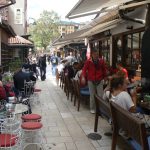 Bosnia-Herzegovina, Sarajevo City: cafe life in the old town