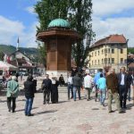 Bosnia-Herzegovina, Sarajevo City: many locals and visitors in old town