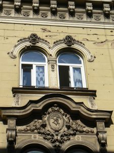 Bosnia-Herzegovina, Sarajevo City: Austro-Hungarian  architecture still showing war damage