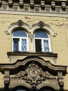 Bosnia-Herzegovina, Sarajevo City: Austro-Hungarian  architecture still showing war damage
