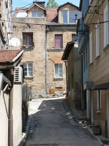Bosnia-Herzegovina, Sarajevo City: back alley in old town