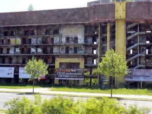 Bosnia-Herzegovina, Sarajevo City: remnants of the Yugoslav war