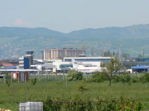 Bosnia-Herzegovina; Sarajevo: within view of the airport is the most