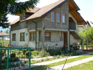 Local bullet damaged house