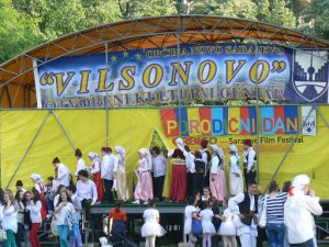 Bosnia-Herzegovina, Sarajevo City: music and dance performance finishing up