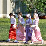 Bosnia-Herzegovina, Sarajevo City: girls in local ethnic costumes