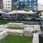 Bosnia-Herzegovina, Sarajevo City: ancient ruins and modern hotel