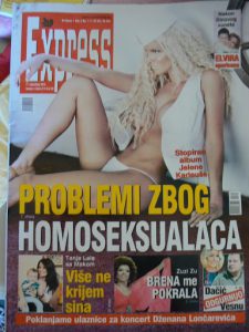 Bosnia-Herzegovina, Sarajevo City: tabloid magazine with scandalous headline:  accusations that