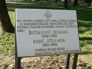 Bosnia-Herzegovina, Sarajevo City: in this riverside Atmejdan Park  on 26