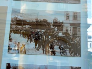 Inside the assassination museum are photos of the Archduke on