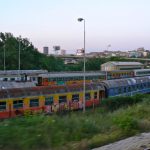 Serbia, Belgrade: entering the city by train there are old