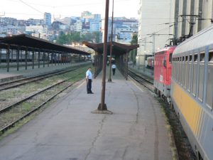 Serbia, Belgrade: pulling into the station